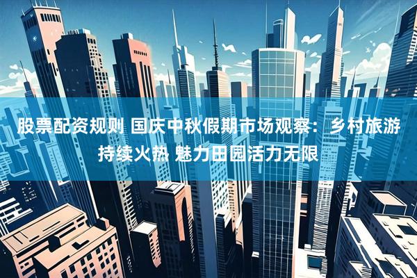股票配资规则 国庆中秋假期市场观察：乡村旅游持续火热 魅力田园活力无限